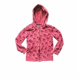 Tea Collection Strawberry French Terry Full Zip Hoodie